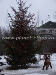 декоративная подсветка деревьев – оформление новогодней ели
